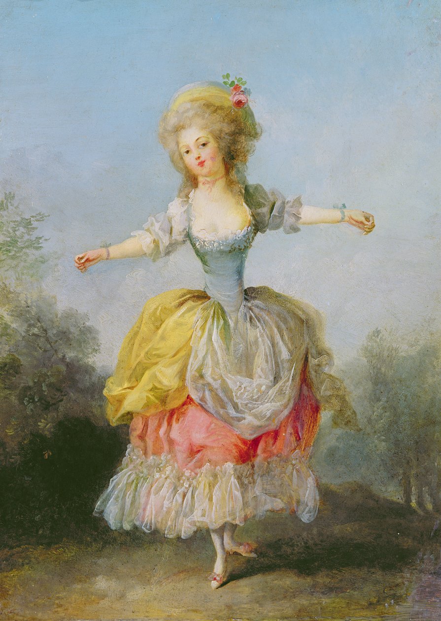 Dançarina vestida com traje de Luís XVI de Jean Frederic Schall