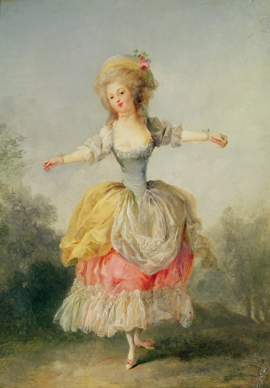 Dançarina em traje de Louis XVI de Jean Frederic Schall