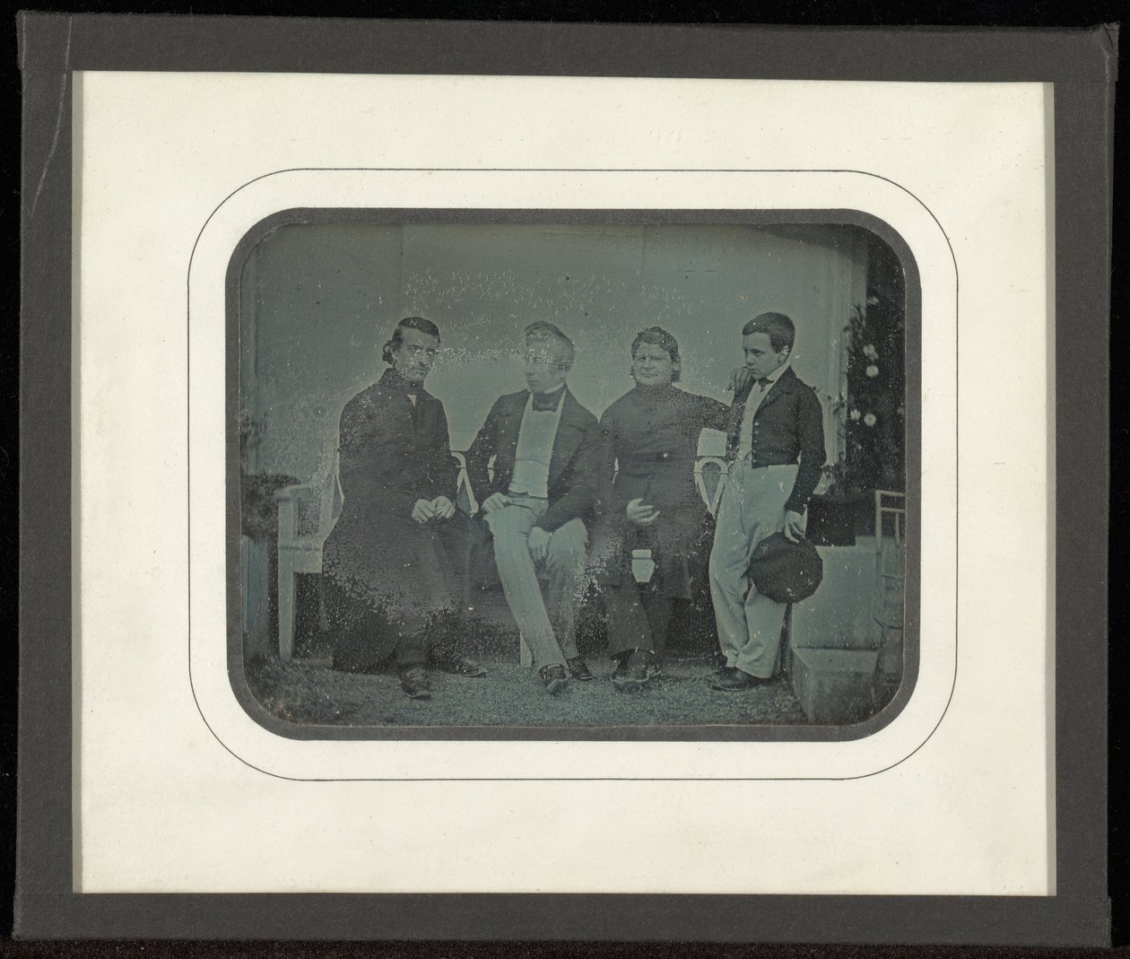 (Retrato de grupo de quatro membros do Círculo de Eynard-Lullin) de Jean Gabriel Eynard