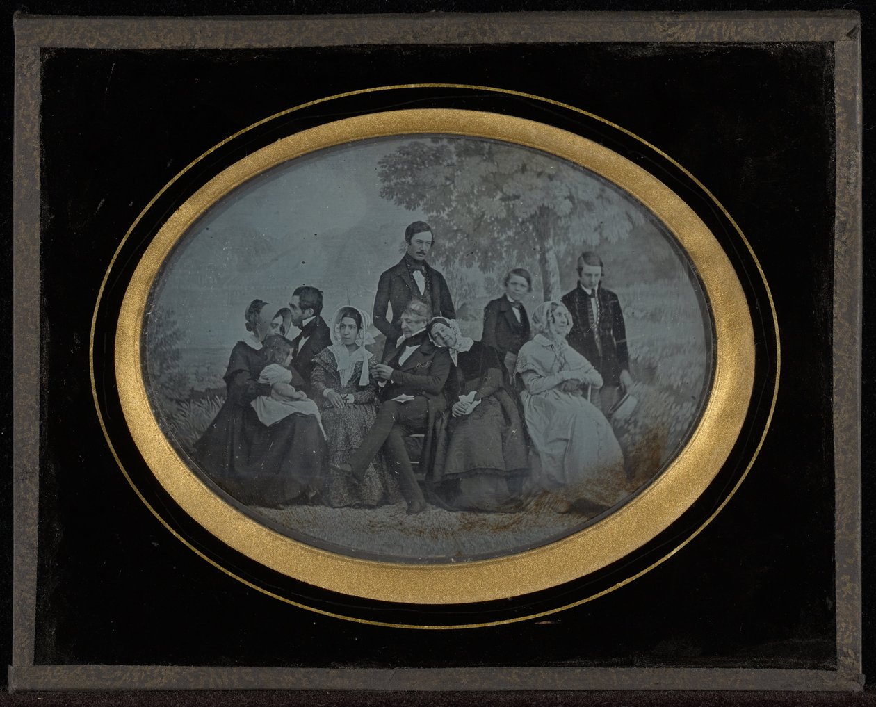 (Retrato de grupo de dez membros do Círculo de Eynard-Lullin) de Jean Gabriel Eynard