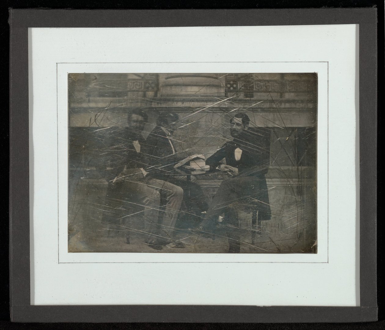 (Retrato de grupo de três homens) de Jean Gabriel Eynard