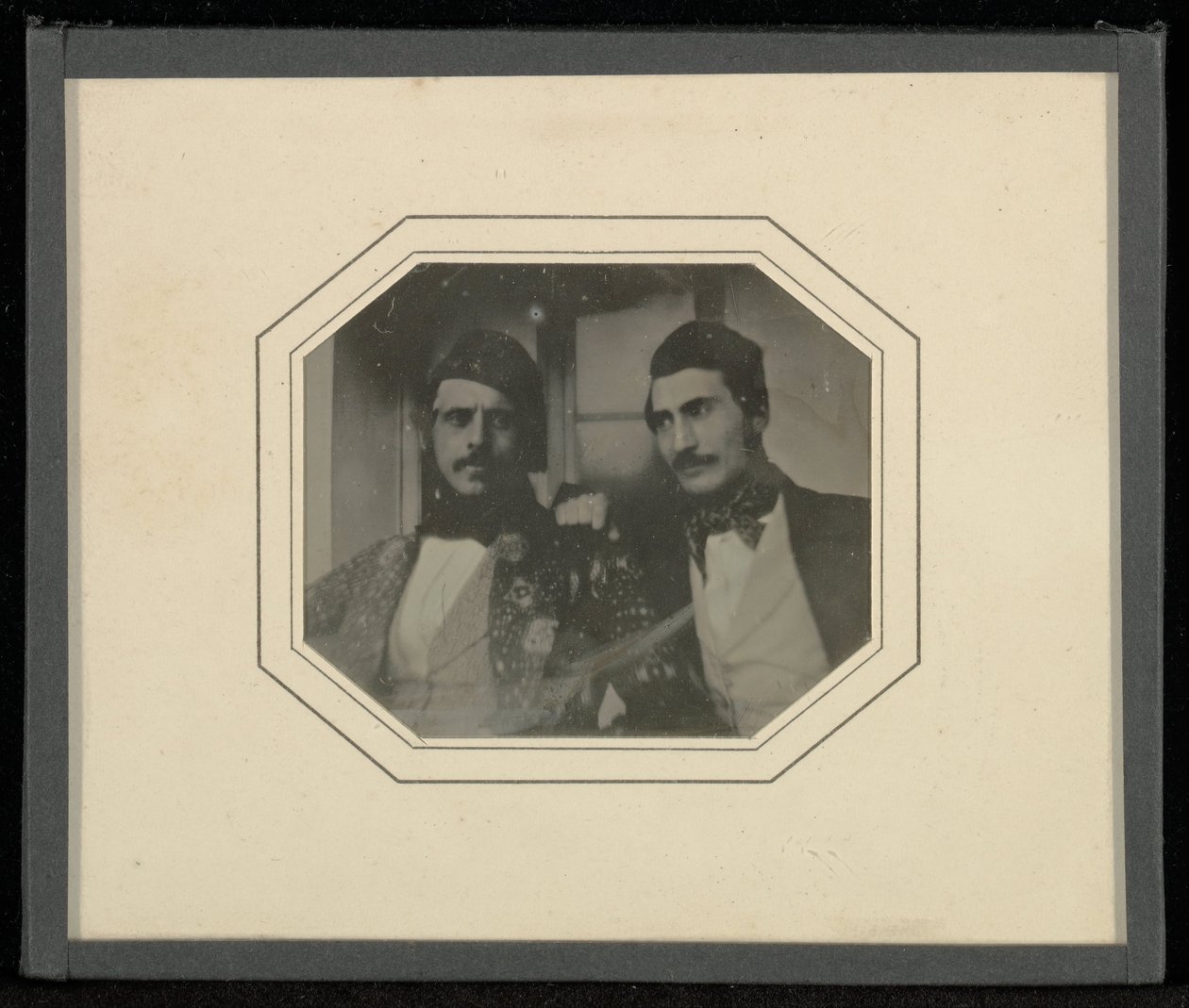 (Retrato de dois homens bigodudos) de Jean Gabriel Eynard