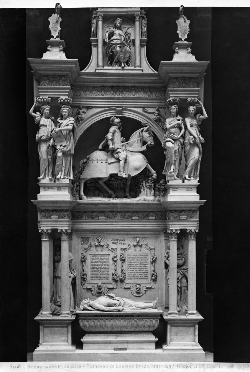 Reprodução do túmulo de Louis de Breze (1477-1531) na Catedral de Rouen (gesso) de Jean Goujon
