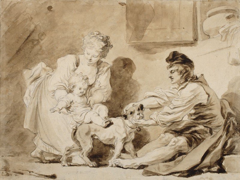 Primeira aula de equitação de Jean Honore Fragonard