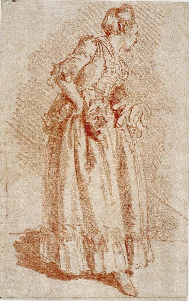 Estudo de uma figura feminina de Jean Honore Fragonard