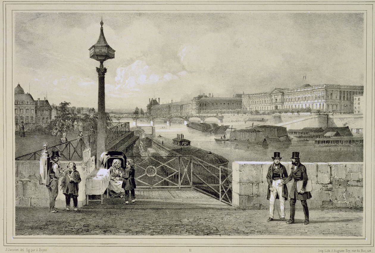 O Louvre, gravado por Auguste Bry de Jean Jacottet