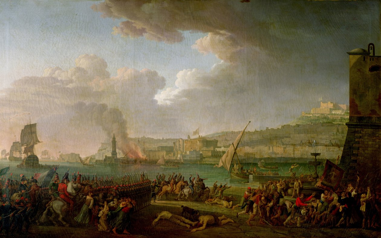 O exército francês que entra em Nápoles sob o comando do general Championnet (1762-1800) 21 de janeiro de 1799, 1799 de Jean Jacques Francois Taurel