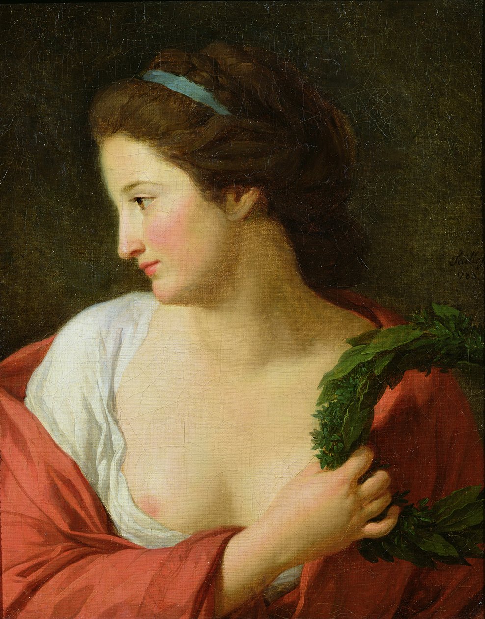 Retrato de uma jovem senhora de Jean Joseph Taillasson