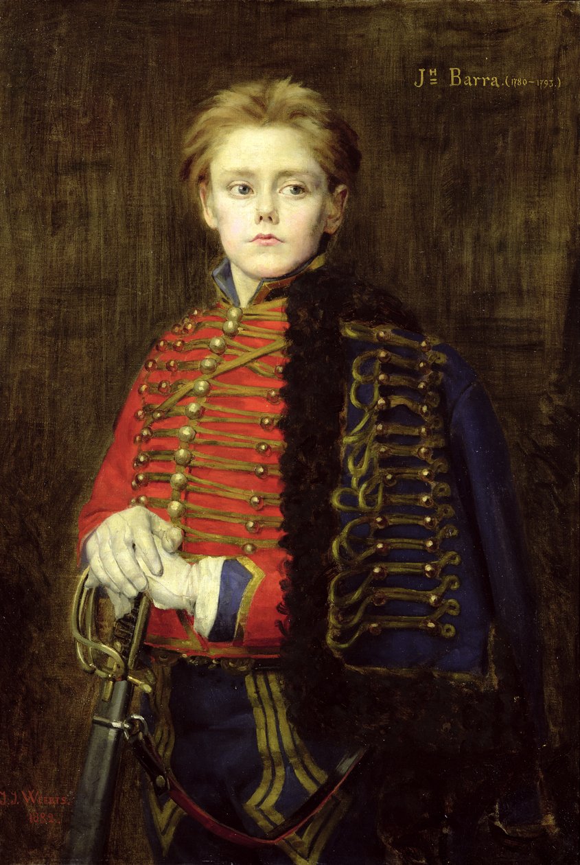 Joseph Bara (1779-93) como um jovem de Jean Joseph Weerts