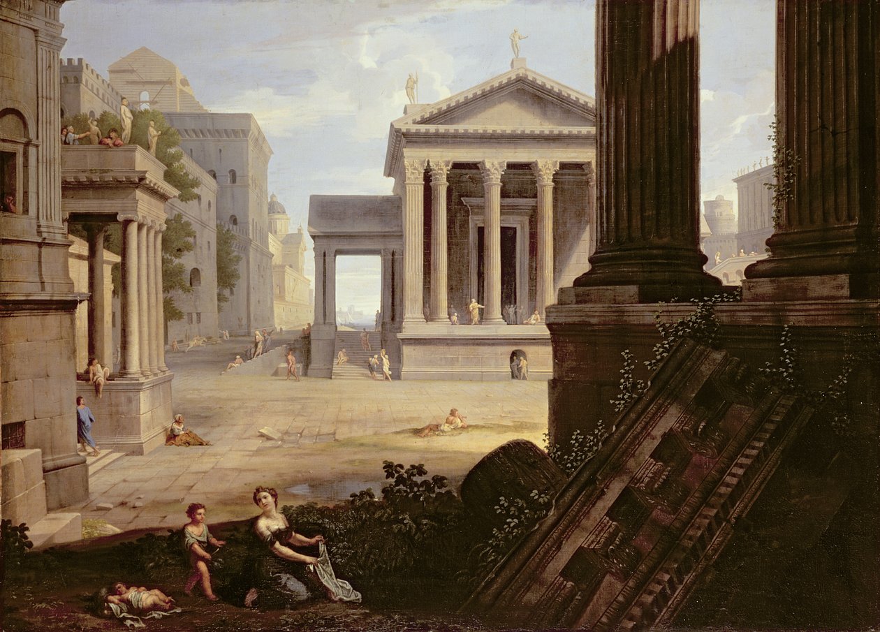 Praça em uma cidade antiga, final da década de 1630 de Jean Lemaire