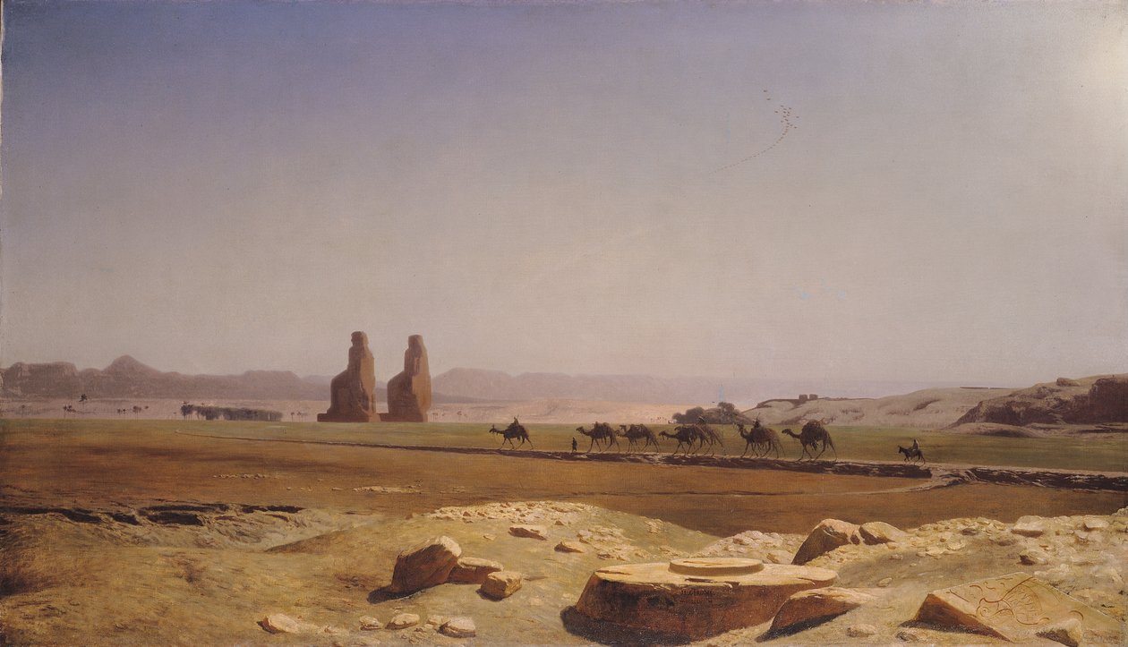 A planície de Tebas no Alto Egito, 1857 de Jean Leon Gerome