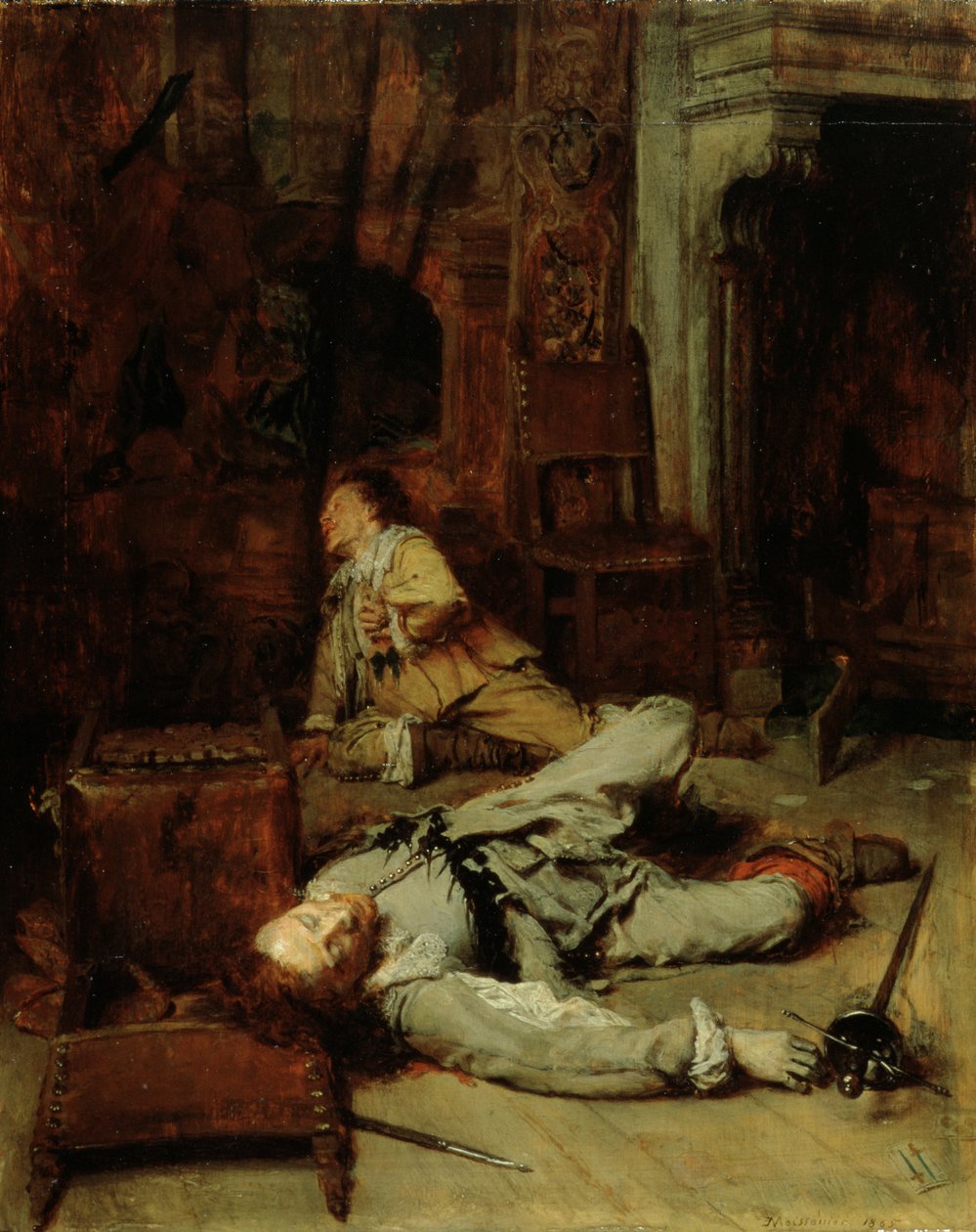 O fim do jogo de cartas, 1865 de Jean Louis Ernest Meissonier
