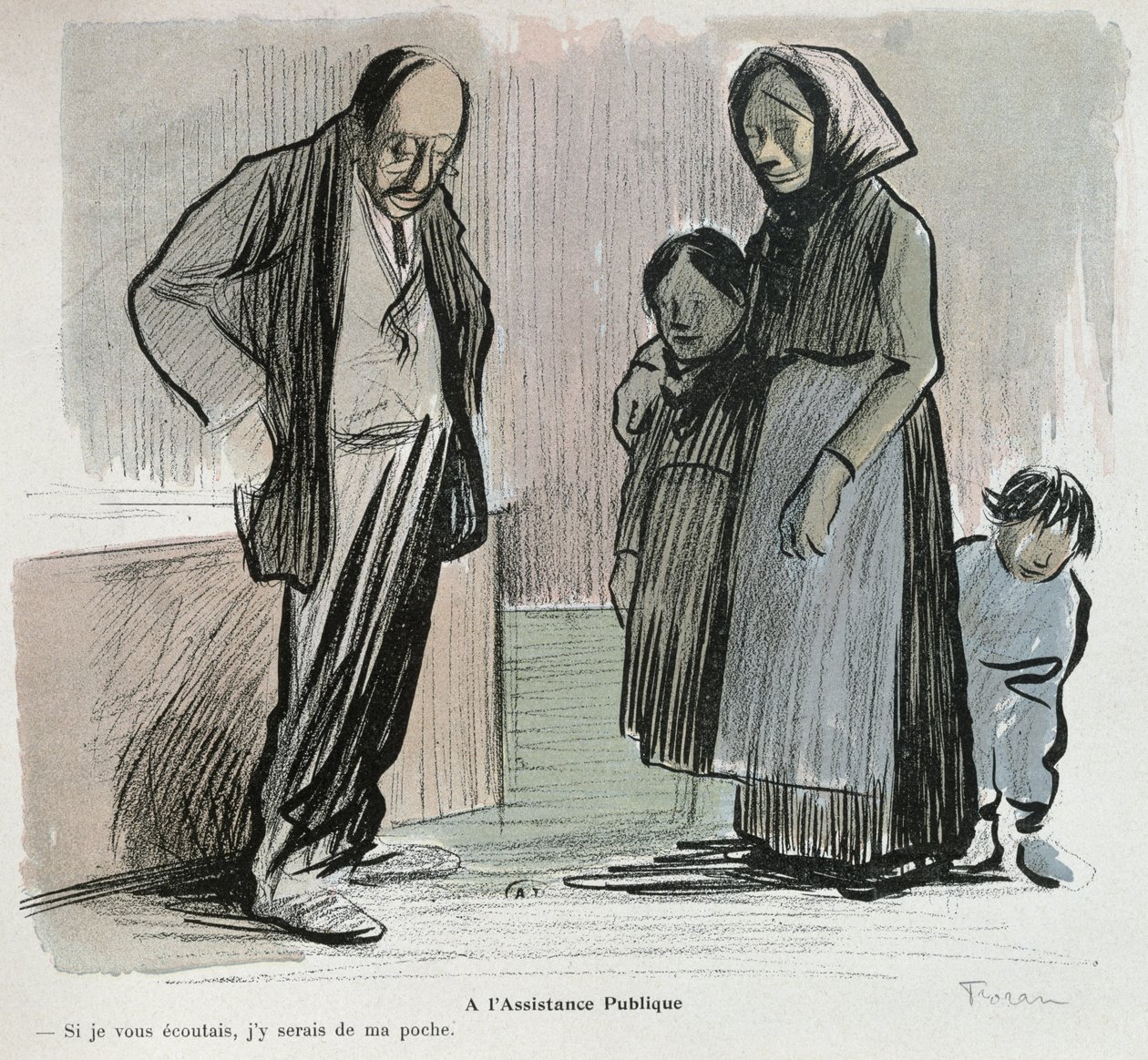 Desenhos animados críticos da Publicação de Assistência de Jean Louis Forain