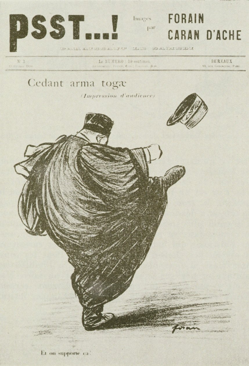 Pode produzir braços para a toga, No. 3, a partir de Psst, 1898 de Jean Louis Forain