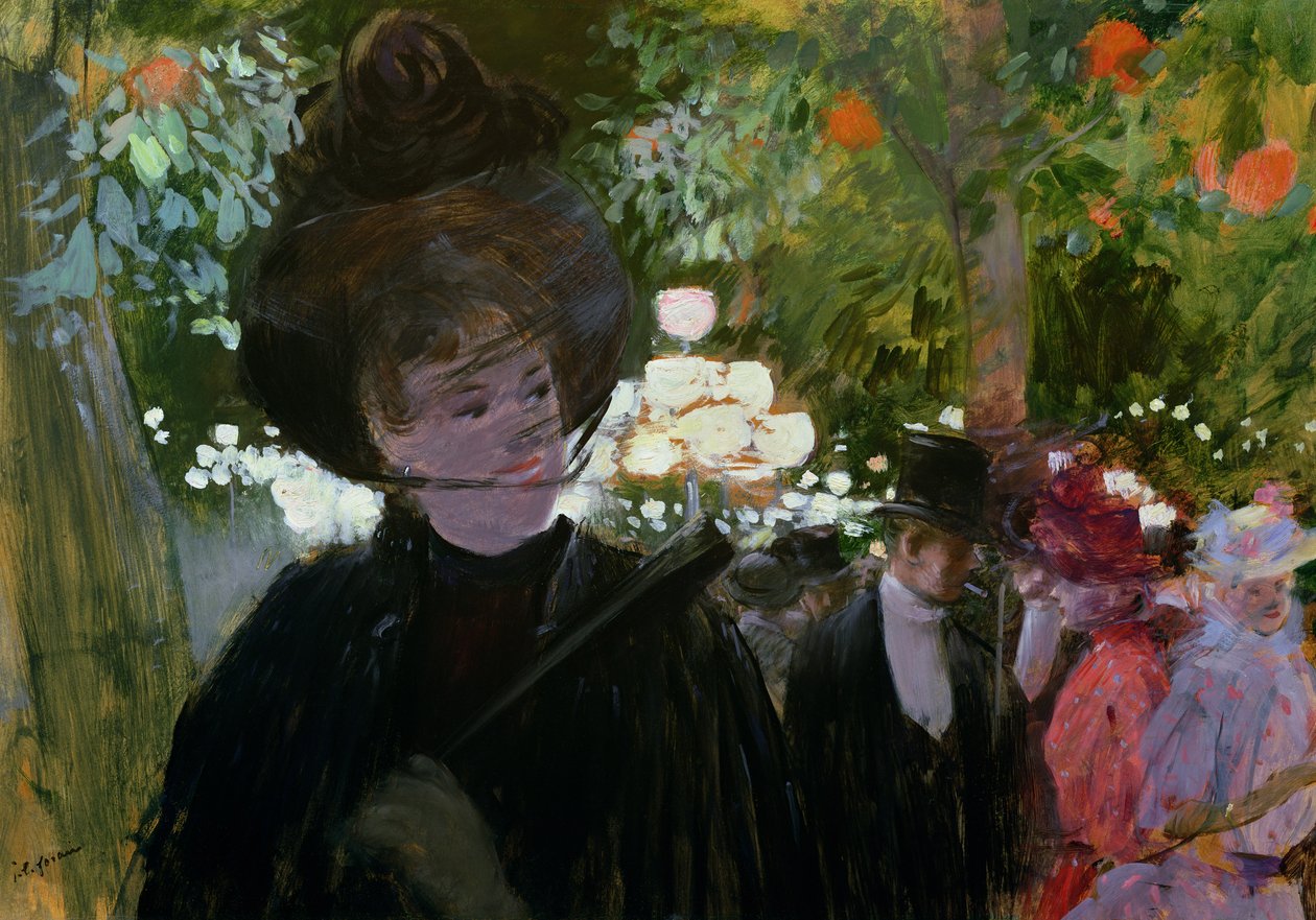 O jardim em Paris, c.1882 de Jean Louis Forain