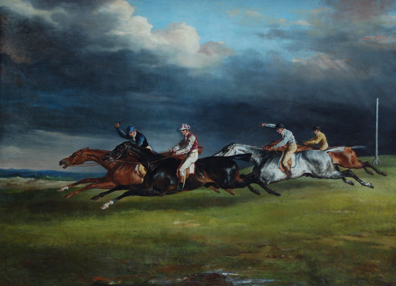 Corrida de cavalos diz o Derby de Theodore Gericault