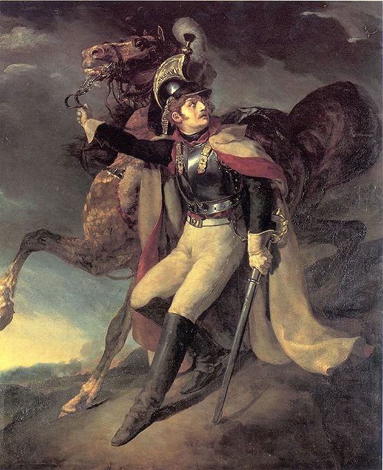 Cuirassier ferido, deixando o campo de batalha de Theodore Gericault
