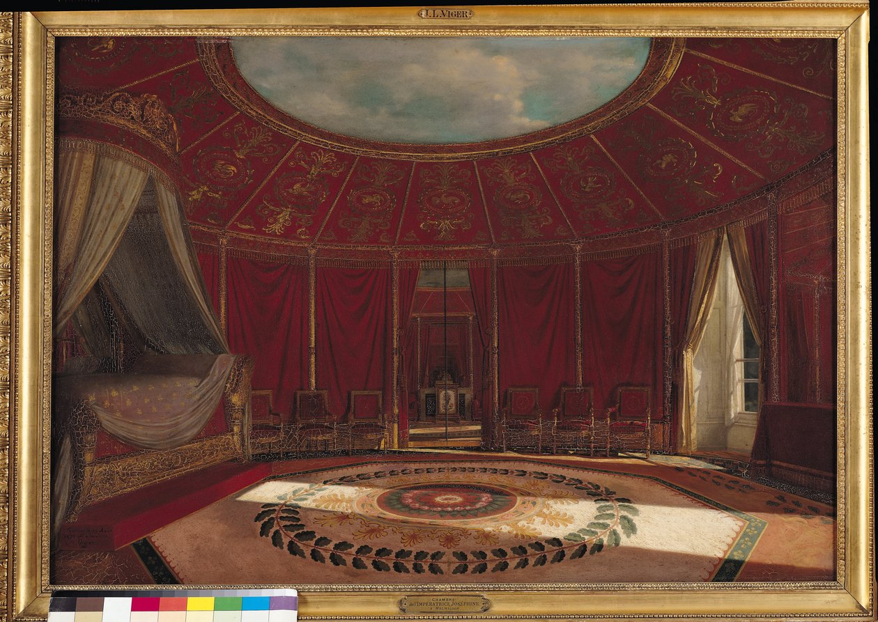 Quarto da Imperatriz Josefina (1763-1814) em Malmaison, 1870 de Jean Louis Victor Viger du Vigneau