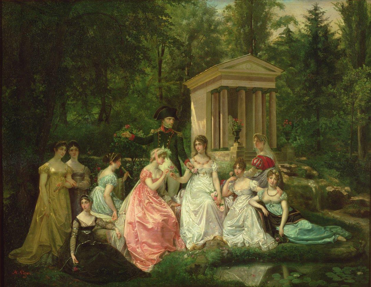 A Rosa de Malmaison, c.1867 (ver 121777) de Jean Louis Victor Viger du Vigneau