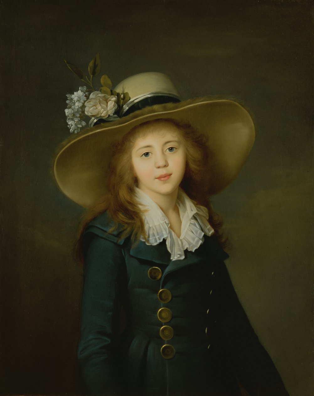 Retrato de Ekaterina Stroganov como uma criança, 1780-89 de Jean Louis Voille