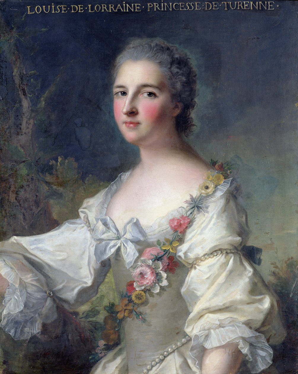 Louise-Henriette-Gabrielle de Lorena (1718-88) Princesa de Turenne e duquesa de caldo de carne, 1746 de Jean Marc Nattier