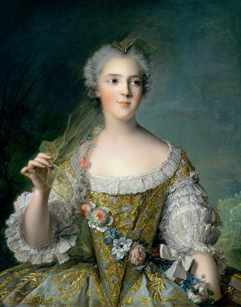 Retrato de Madame Sophie (1734-82), filha de Luís XV, em Fontevrault, 1748 de Jean Marc Nattier