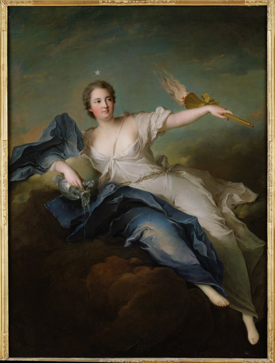 Retrato de Marie-Anne de Mailly-Nesle (1717-1744) Marquesa de La Tournelle como Eos, depois de 1740 de Jean Marc Nattier