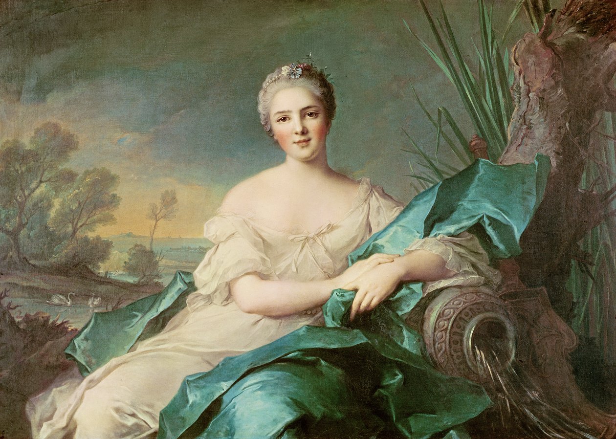 Vitória da França como elemento da água, 1750-1 de Jean Marc Nattier