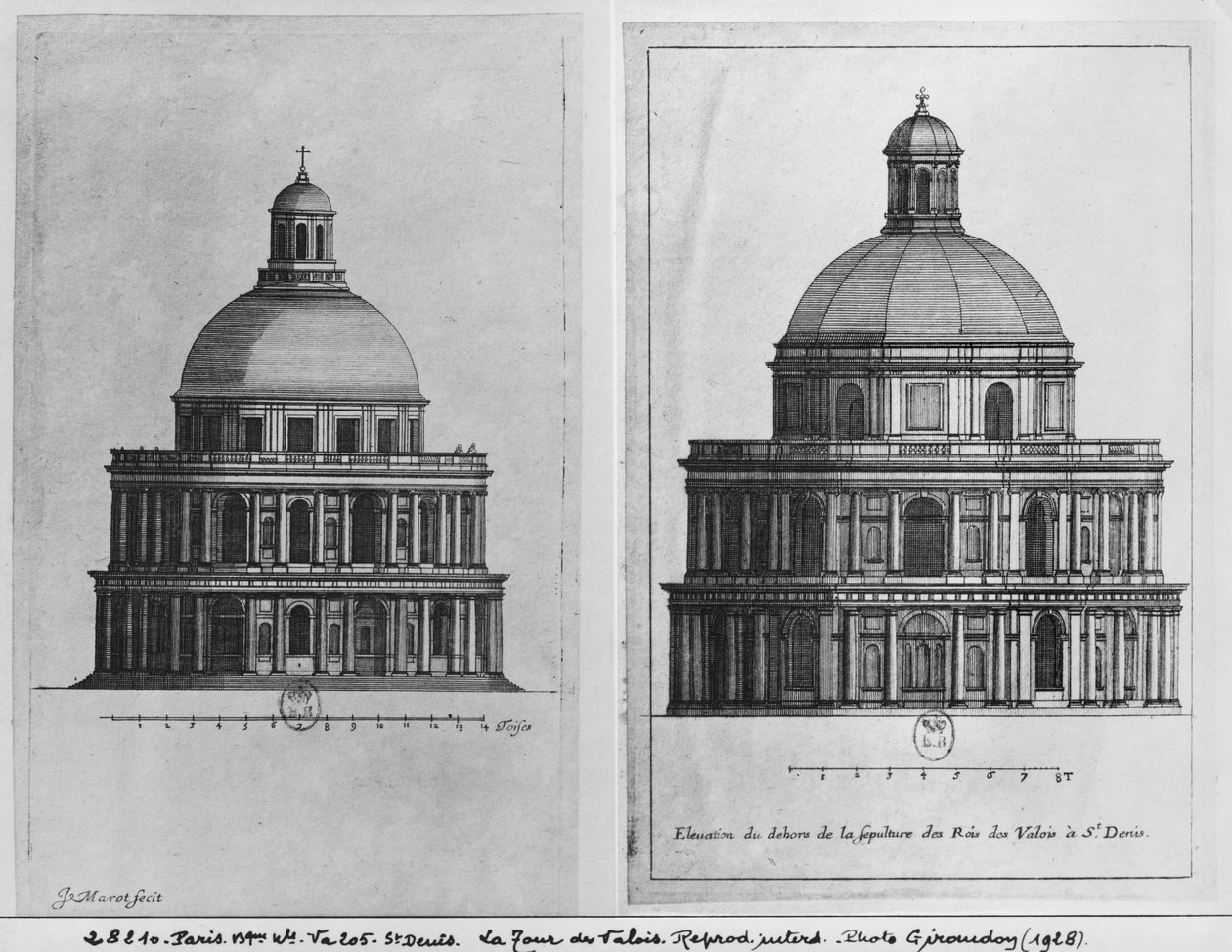 Basílica Saint-Denis, a Torre Valois, c.1655 (ver também 414689, 414690) de Jean Marot