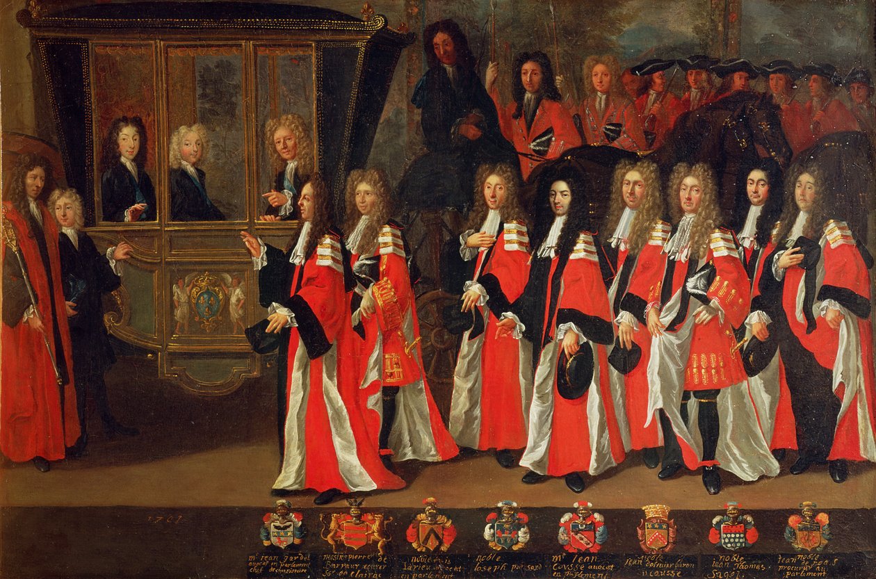 Os Capitães de Toulouse recebem os duques de Borgonha e Berry em 1701 de Jean Michel