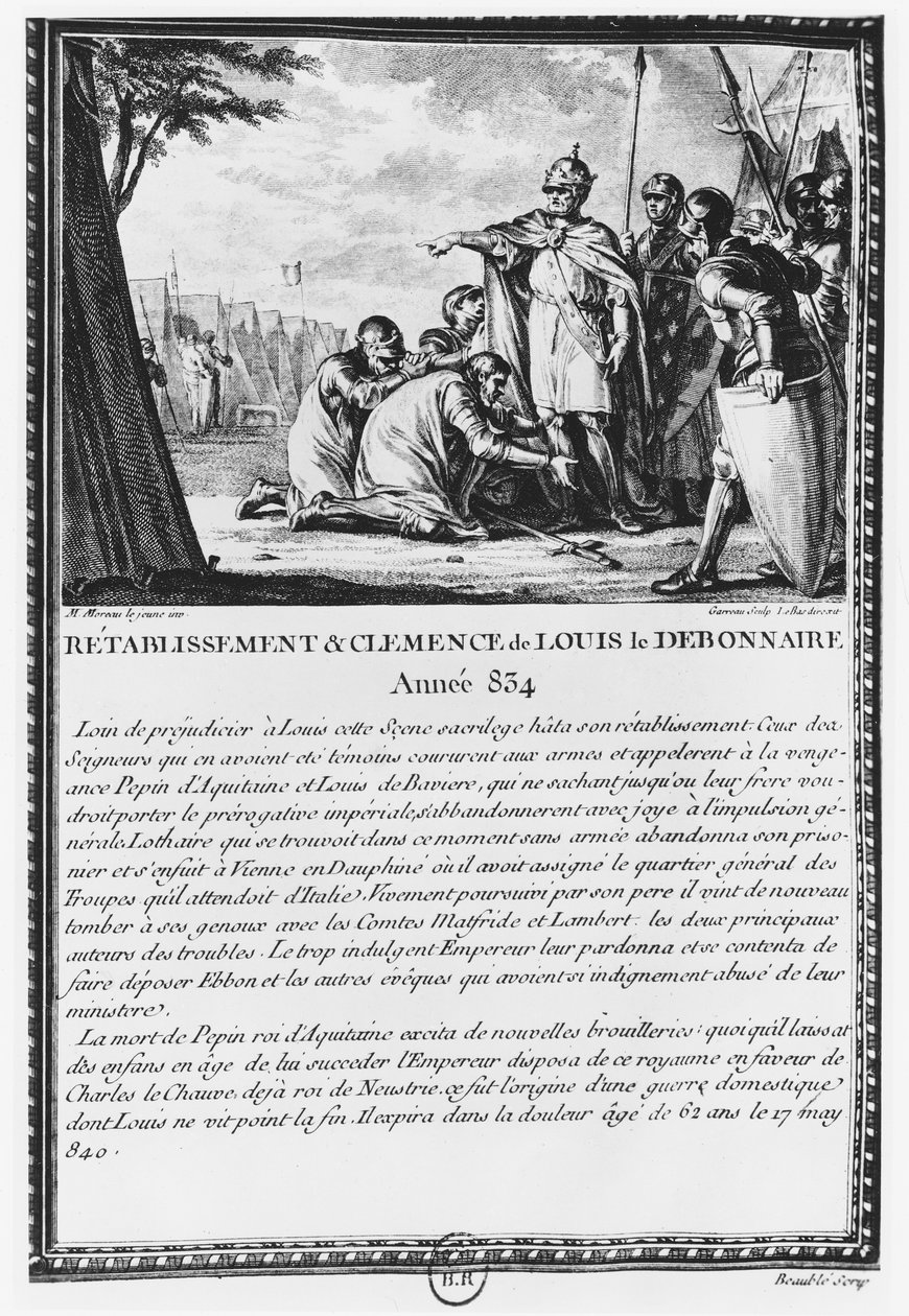 Luís I, o Piedoso ou o Debonaire de Jean Michel the Younger Moreau