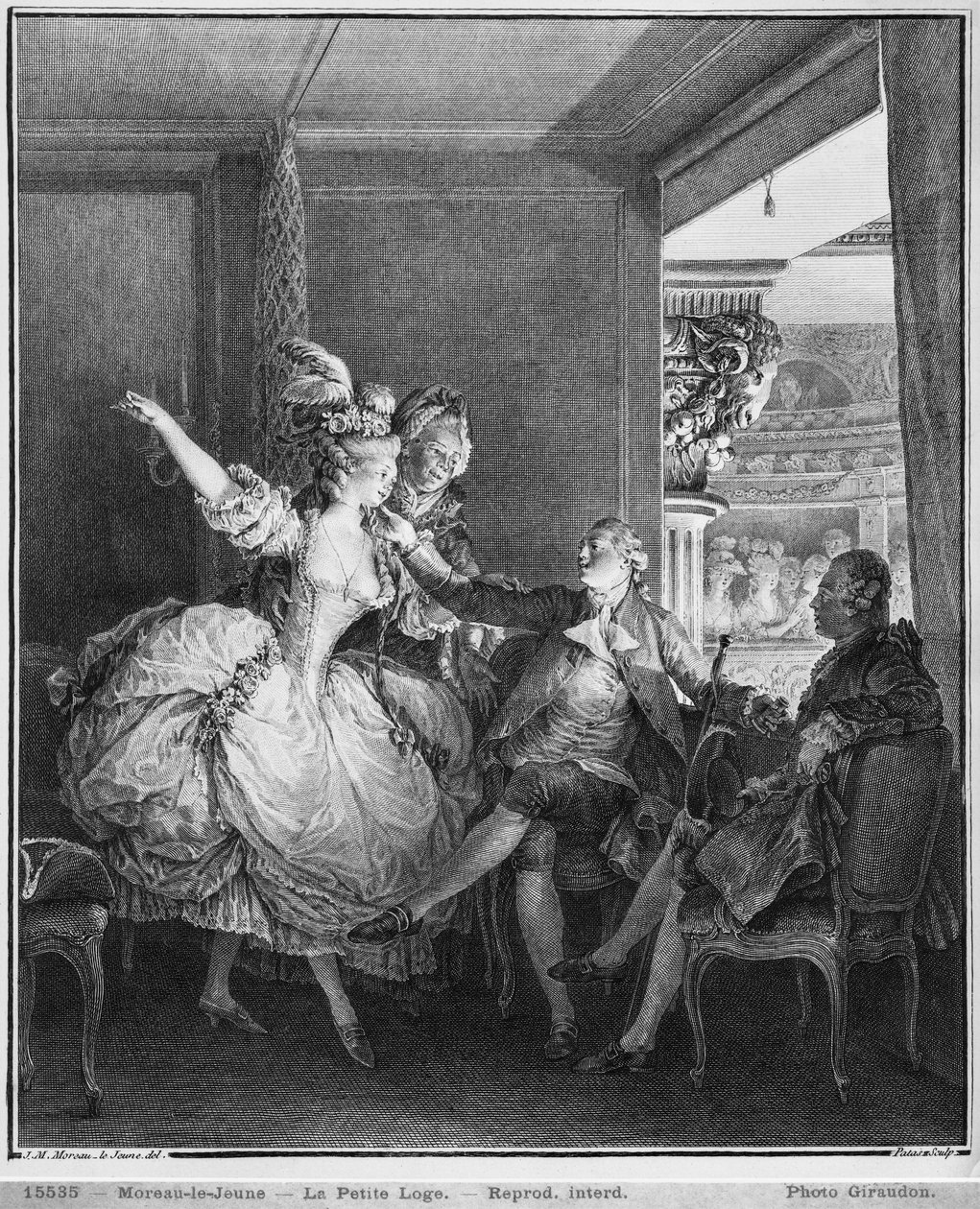 A pequena caixa, gravada por Charles Emmanuel Patas (1744-1802) c.1777 de Jean Michel the Younger Moreau