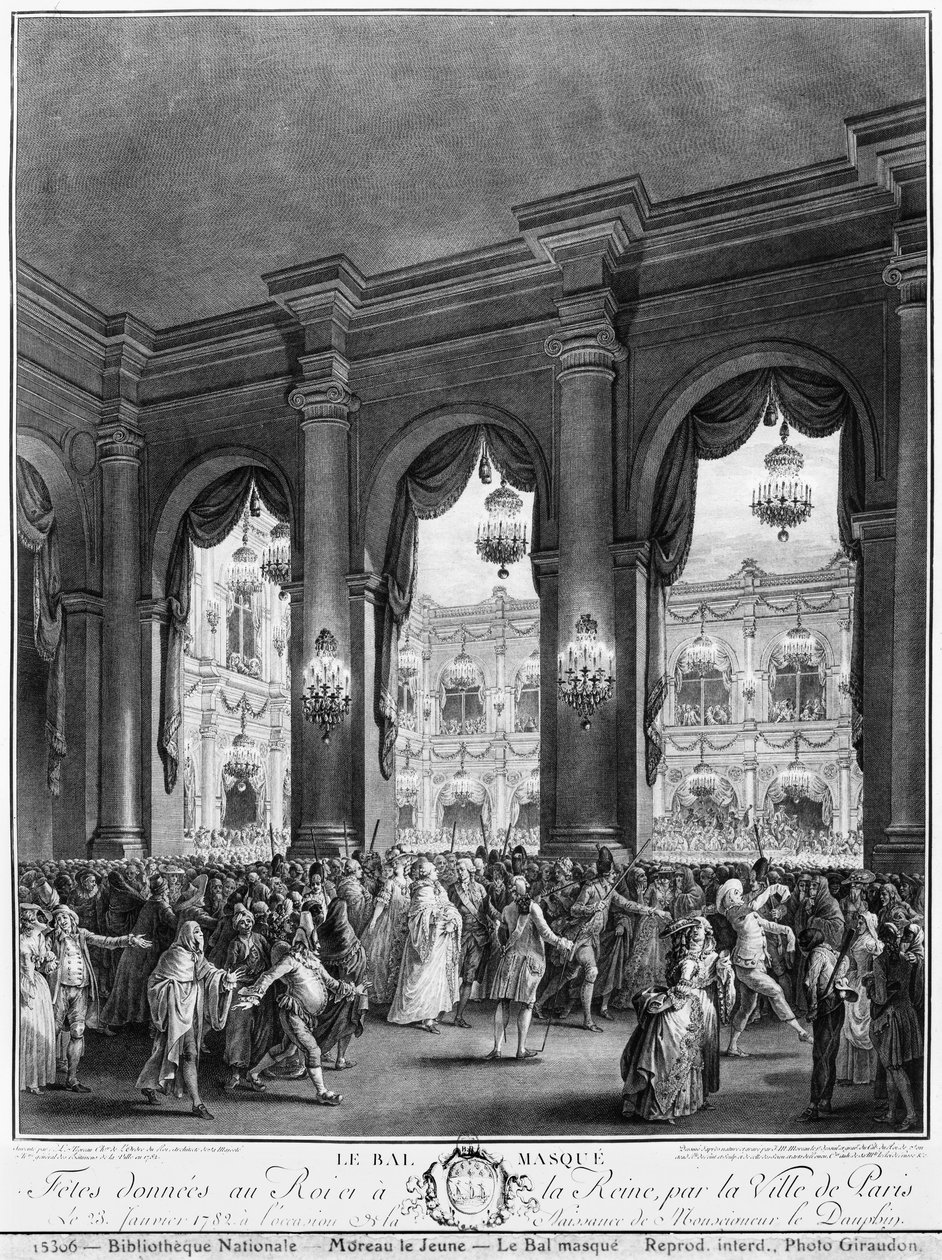 O baile de máscaras, 23 de janeiro de 1782 de Jean Michel the Younger Moreau