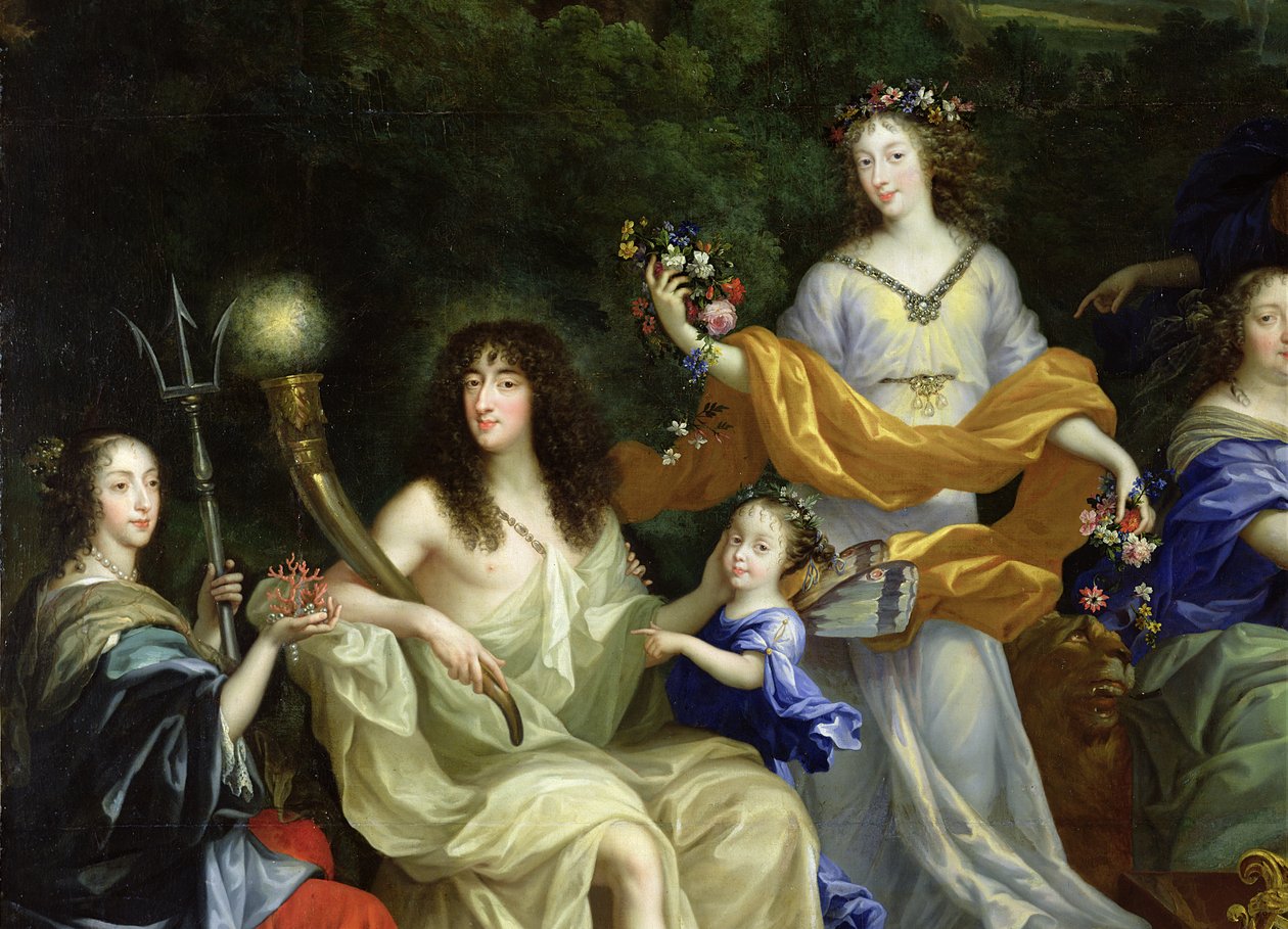 A Família de Luís XIV (1638-1715) 1670 (detalhe de 60094) de Jean Nocret