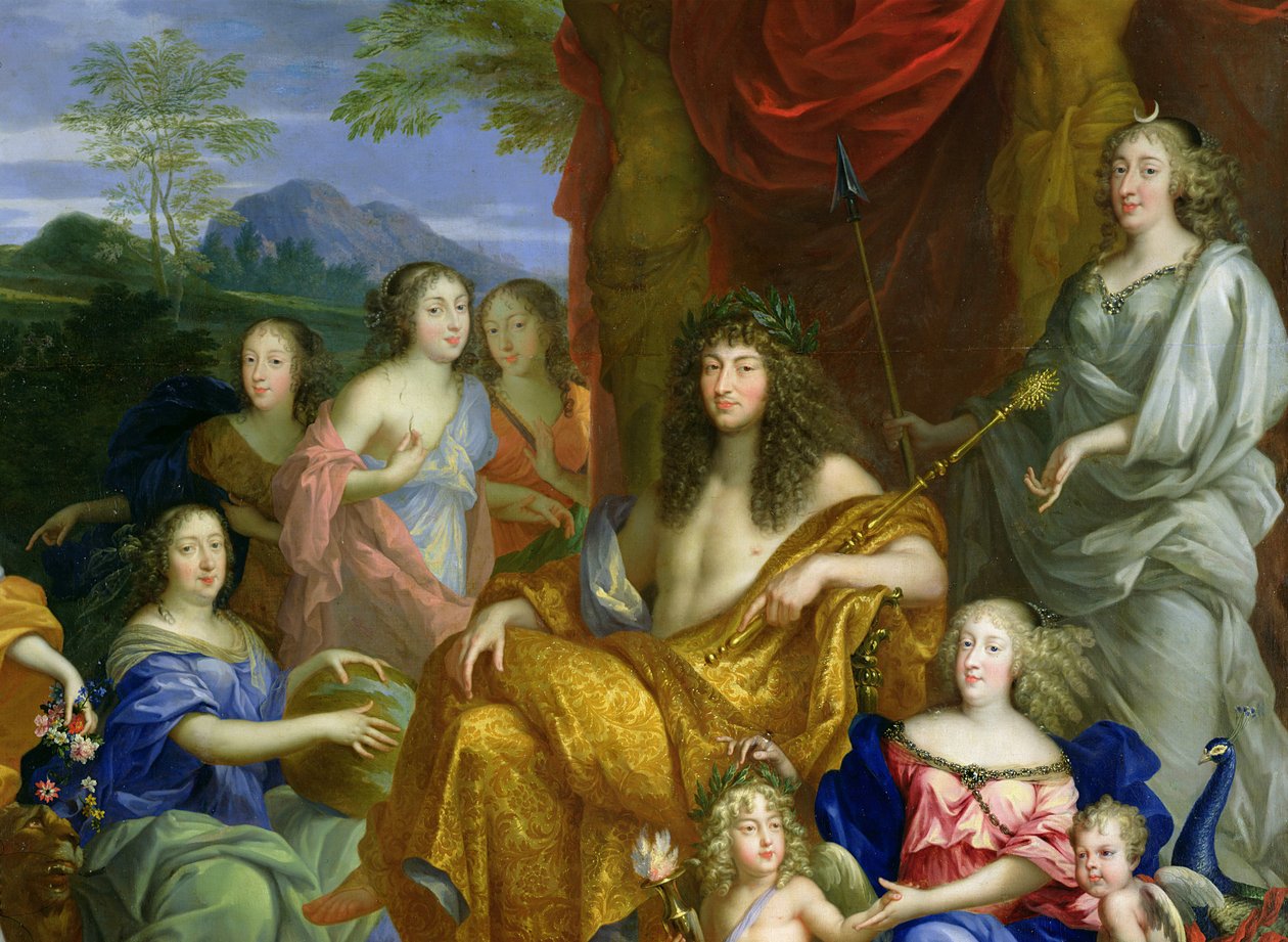 A Família de Luís XIV (1638-1715) 1670 (detalhe de 60094) de Jean Nocret