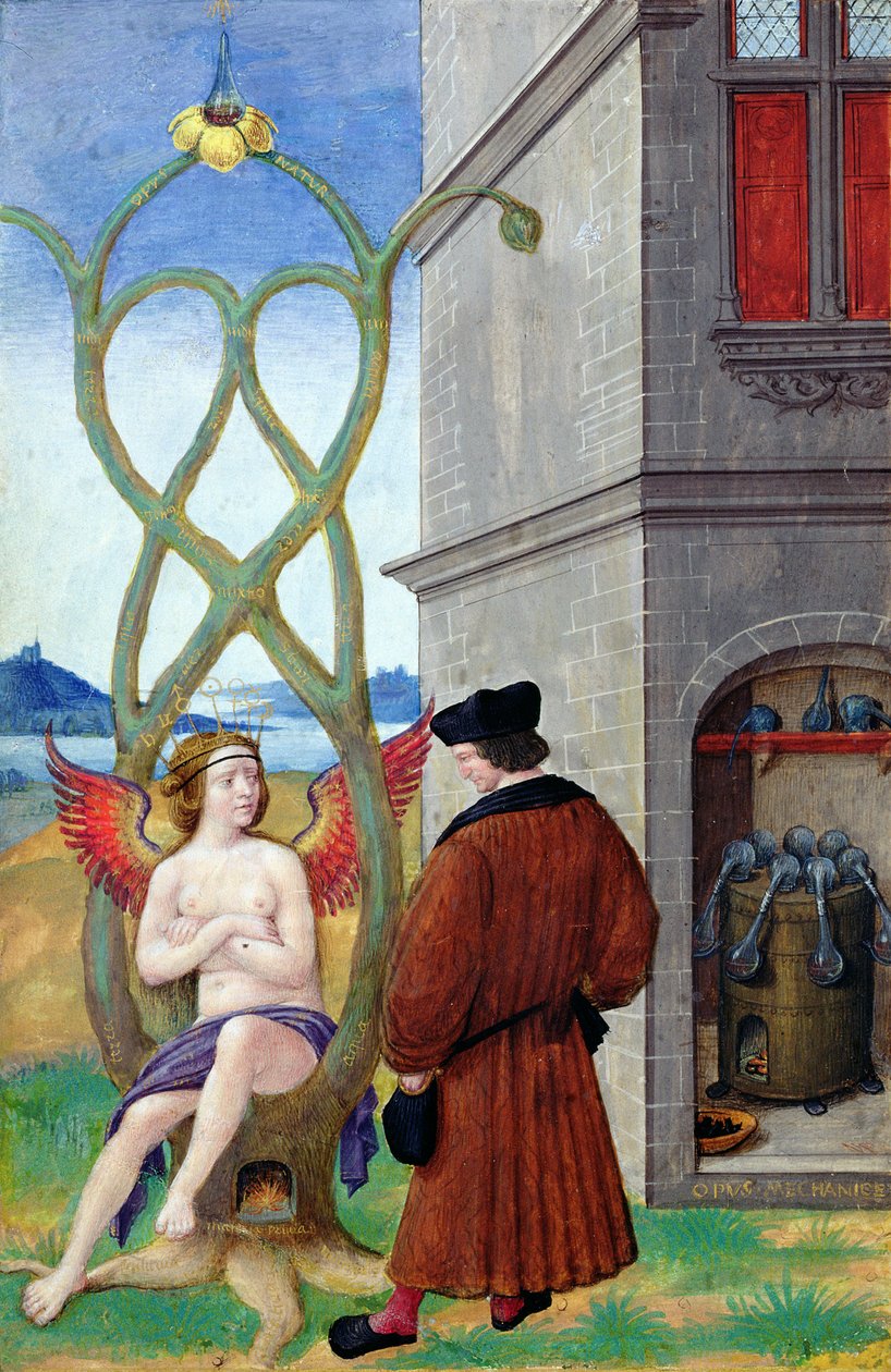 Diálogo entre o Alquimista e a Natureza, 1516 de Jean Perreal