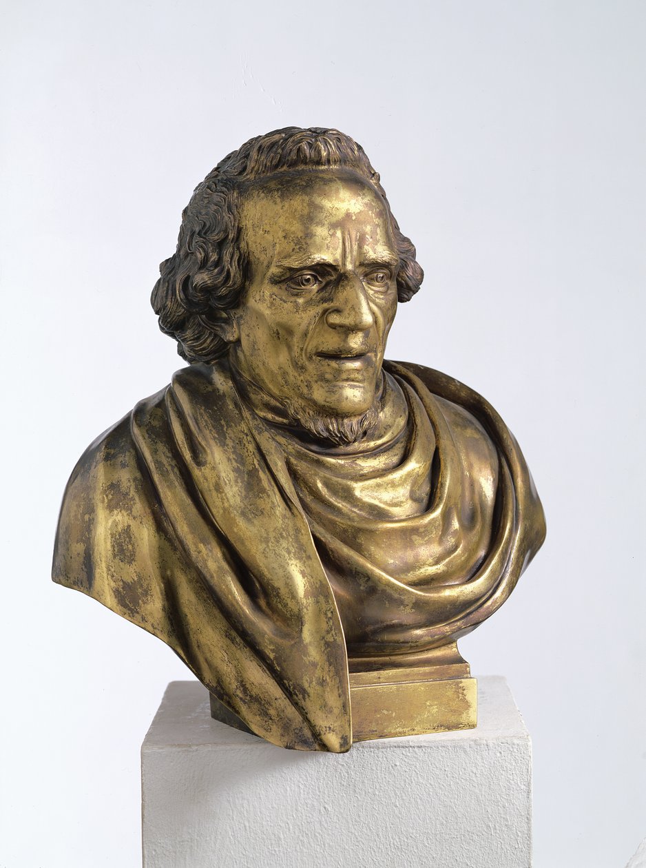 Retrato de Moses Mendelssohn (1729-86), 1785 (bronze) de Jean Pierre Antoine Tassaert