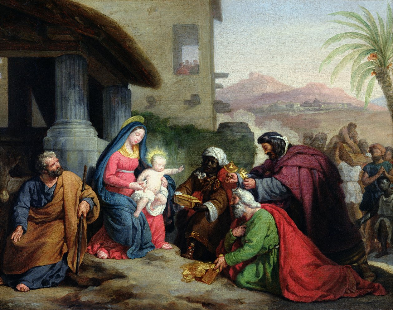 A Adoração dos Magos, c.1833-36 de Jean Pierre Granger