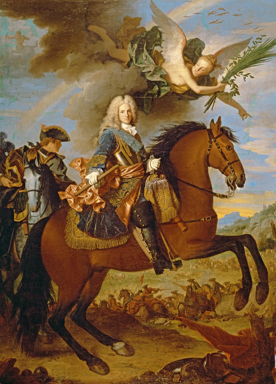 Retrato Equestre de Filipe V (1683-1746) de Jean Ranc