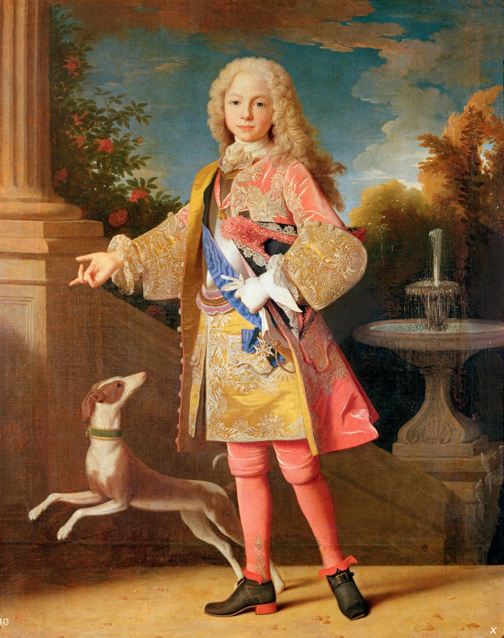 Retrato de Fernando de Bourbon, Príncipe das Astúrias, c.1725-35 de Jean Ranc
