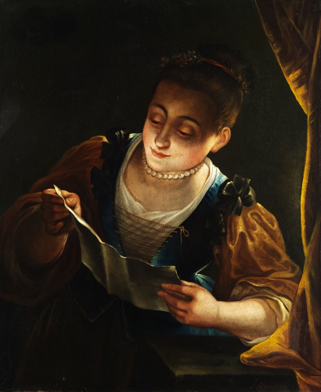Menina de leitura, óleo sobre tela de Jean Raoux