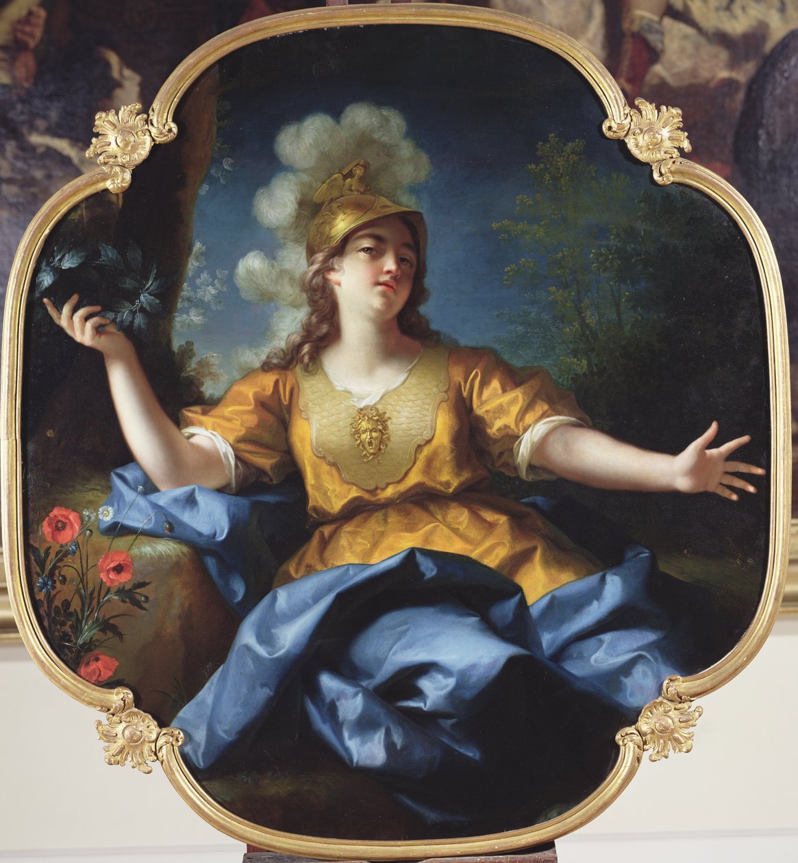 Retrato de uma mulher como Minerva, 1730 de Jean Raoux