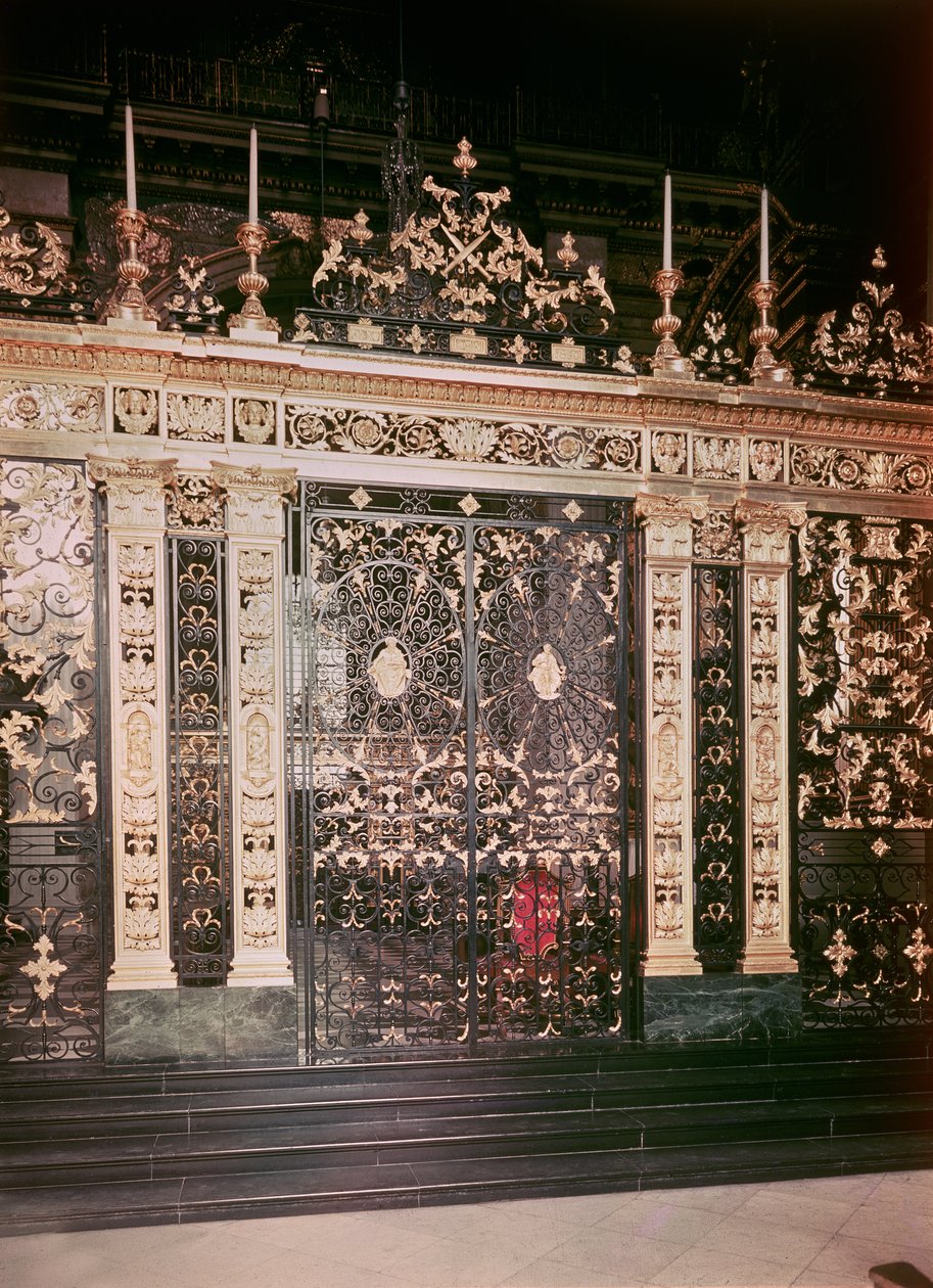 Portões da tela do Santuário, Catedral de St. Paul, 1710 de Jean Tijou