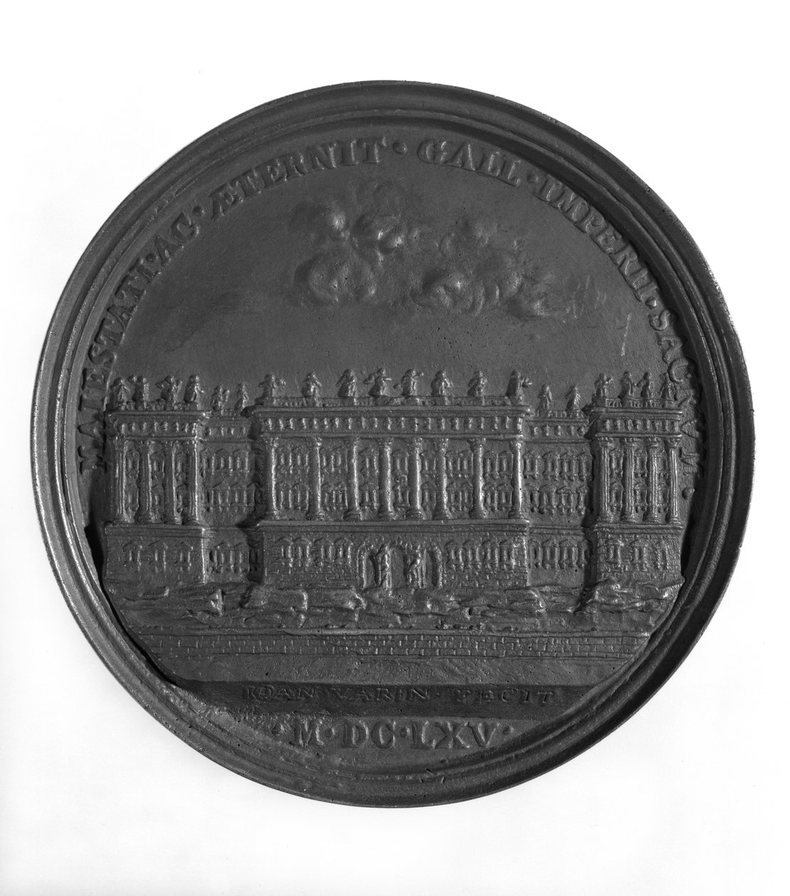 Medalha com design de Bernini para o Louvre, 1665 (ouro) de Jean Warin
