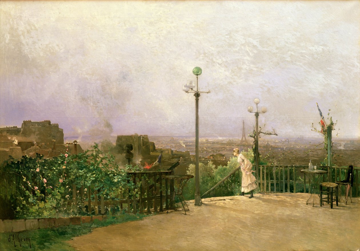 Paris vista das alturas de Montmartre (ver 164311, 164312 para detalhes) de Jean d