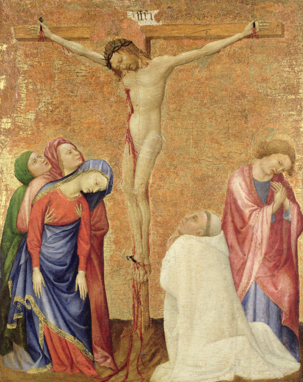 Calvário com um monge cartuxo, 1389-95 de Jean de Beaumetz