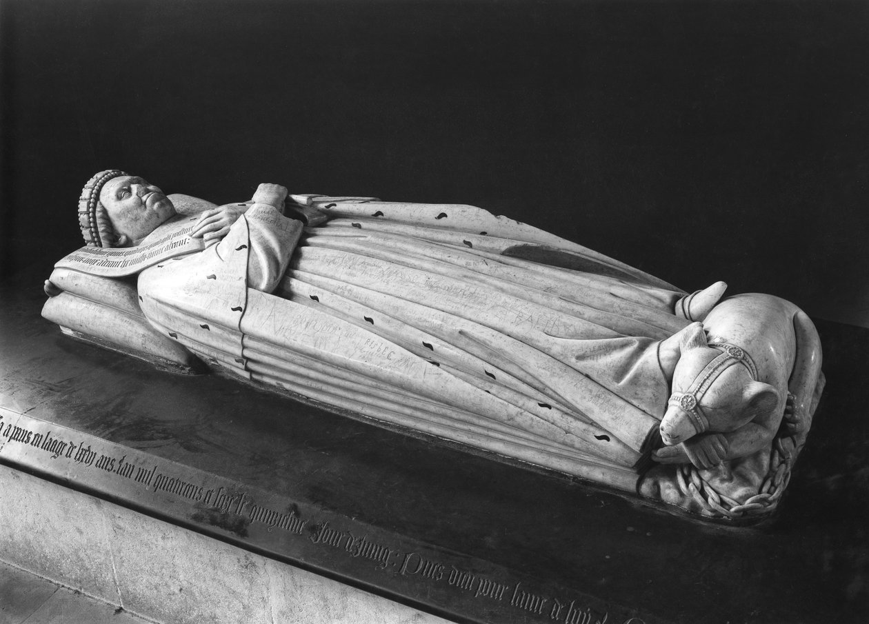 Efígie do Duque Jean de Berry (1340-1416) Conde de Poitiers, 1416-38 (mármore) (ver também 217792) de Jean de Cambrai