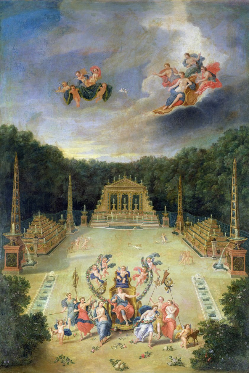 Os bosques de Versalhes. O Arco do Triunfo de Jean the Younger Cotelle