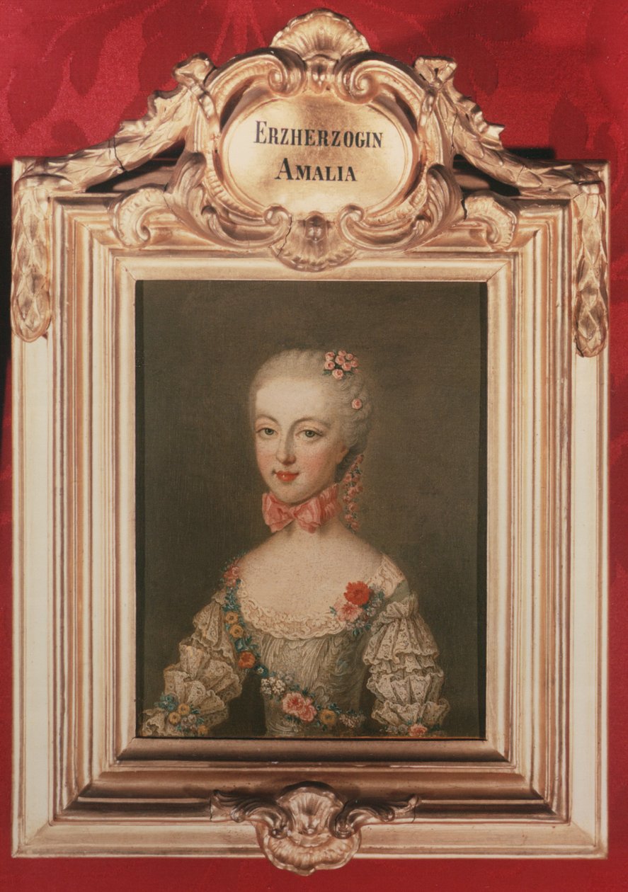 Arquiduquesa Maria Amalia (1746-1804) filha do imperador Francisco I (1708-65) e da imperatriz Maria Teresa da Áustria (1717-1780) 1762 de Jean Étienne Liotard