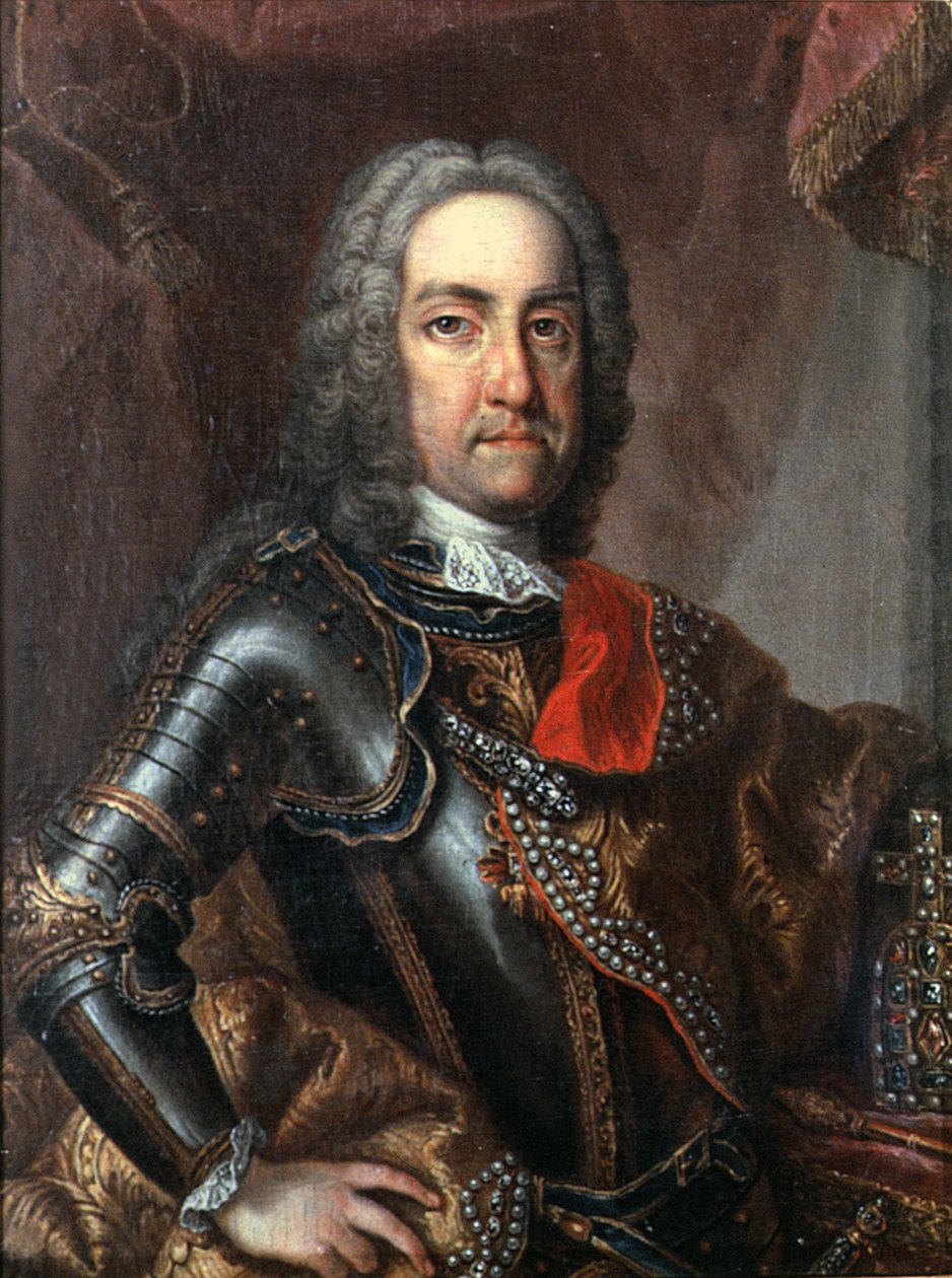 Carlos VI (1685-1740) Sacro Imperador Romano, pai da Imperatriz Maria Teresa da Áustria (1717-1780) 1762 (retrato póstumo) de Jean Étienne Liotard
